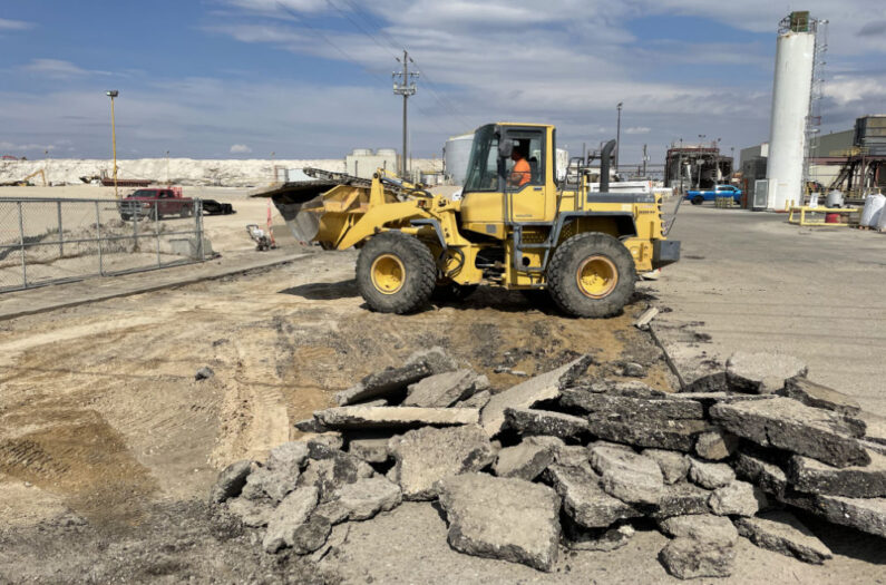 Tractor with Road Rubble