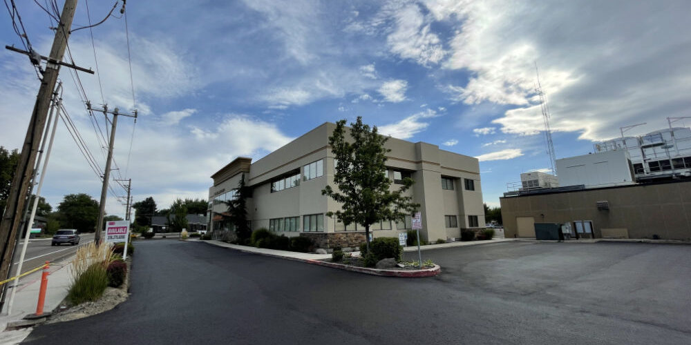 Building with Paved Parking Lot