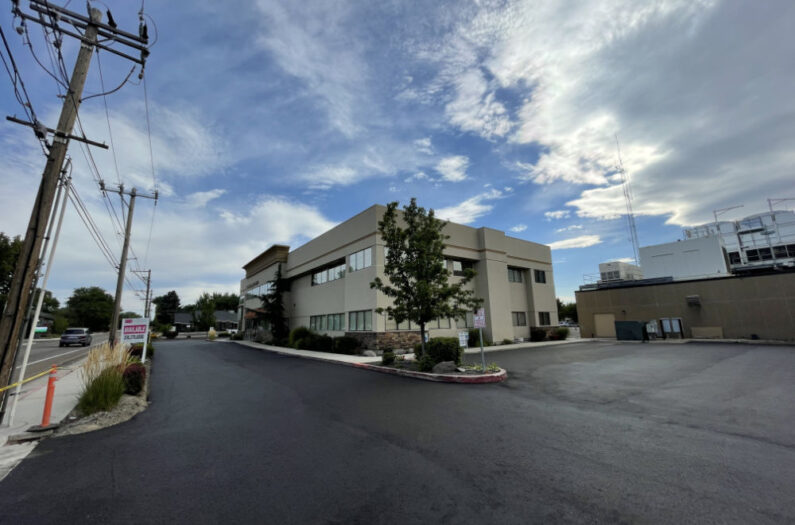 Building with Paved Parking Lot